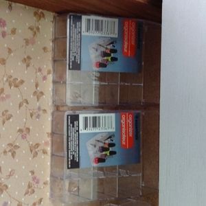 5 clear acrylic organizers